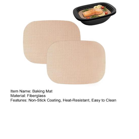 2Pcs Baking Mat Non-Stick Coating Heat Resistant Dishwasher Safe Non-stick Oven Liner Reusable Steam Cooking Accessory for Thermomix TM7