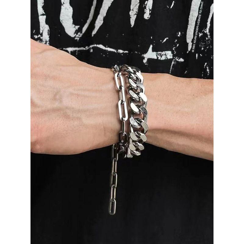 INS Titanium Steel Square Men Cuban Hip Hop Bracelet