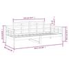 Daybed In White Solid Pine Wood 90x200 Cm
