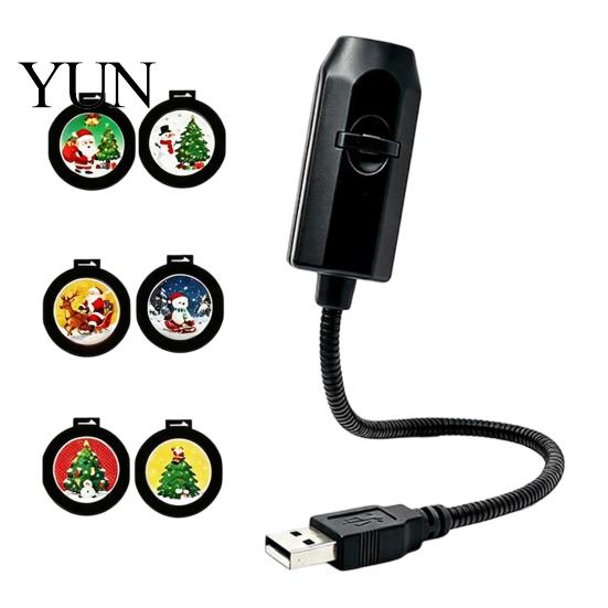 LED Projection Light USB Projector for Christmas, Flexible Gooseneck Night Lamp with 6/10/15/20 Indoor Holiday Films, Ambient Bedroom Ceiling