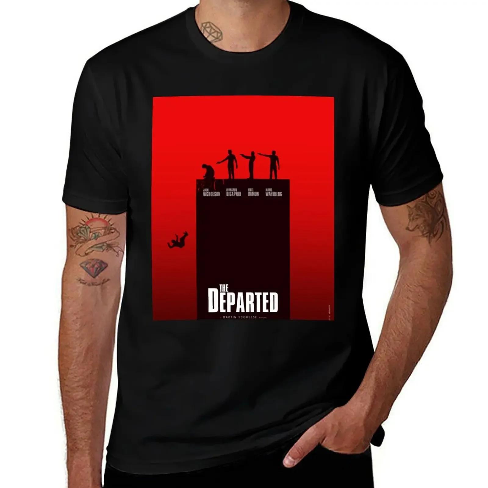 The Departed Movie Minimalist poster T-Shirt blacks oversized t shirt graphic t shirts mens designer t shirt XXL