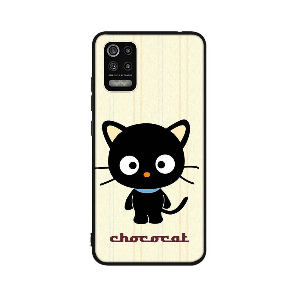 KT64 Chococat Case for OPPO Reno 8 6 5 4 Pro Find X3 A17 A31 A38 A40 A53 A54 A55 A74 A76 A78 A77 A80 A94 A95 A96 Lite Black Sofe Cover