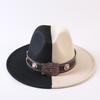 Popular European and American Classic Double-color Wide-brimmed Top Hat Men's and Women's Fashion OL Style Cowboy Hat Jazz Hat