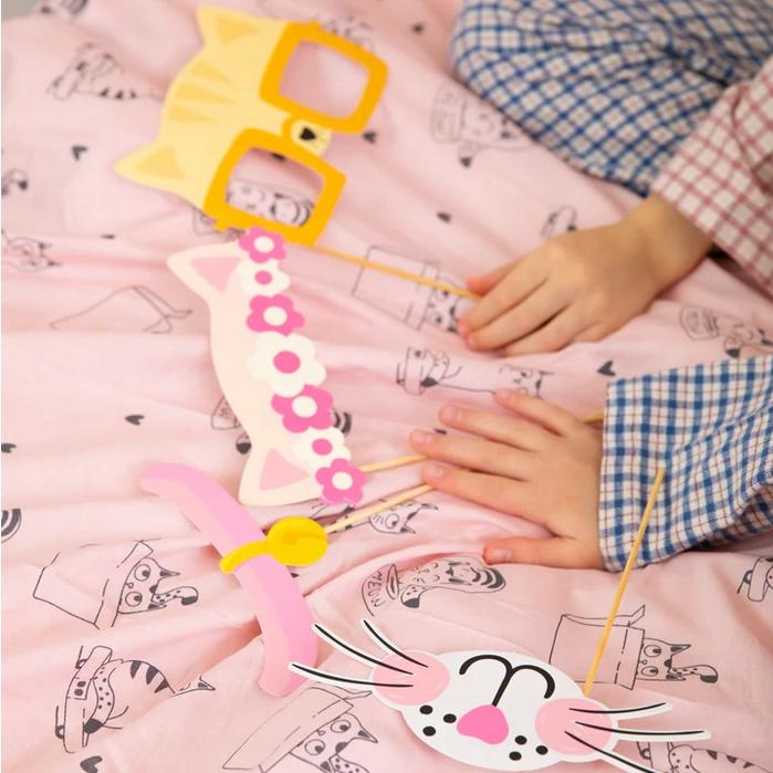 Photo Props For Pictures Colorful Kittens Cats Birthday Party Photo Booth 14 Pcs