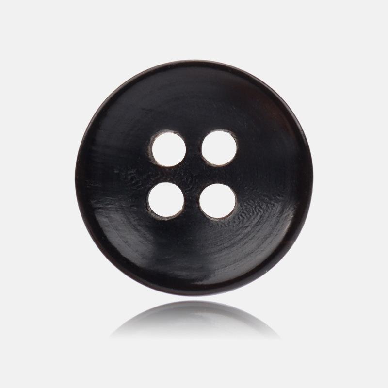 10Pcs Quaint Style, Versatile Coffee Color, Grilled Surface, Round Natural Horn, Small Button Shirt Button, Chiffon Shirt Button.