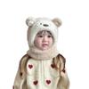 Polyester Integrated Scarf Mask Ear Protection Thick Warm Earflap Hat  Outdoor Play