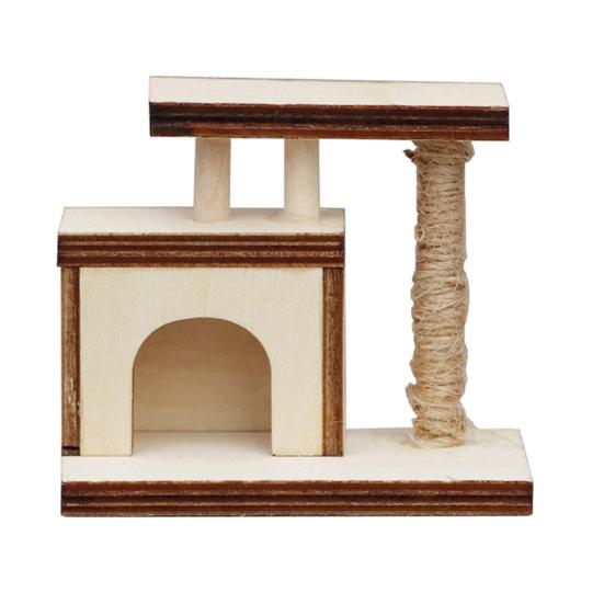 

1:12 масштабный кукольный домик, миниатюрная рамка для лазанья с котом, реалистичное украшение для мебели для домашних животных для декора кукольного дома 1