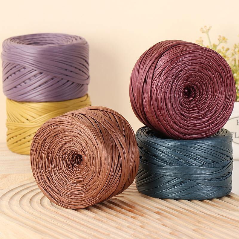 Filato in Ecopelle Nappa Opaca 200g/Rotolo per Maglia all'Uncinetto Fai-da-Te Filo per Borse Fatte a Mano Scarpe Artigianato