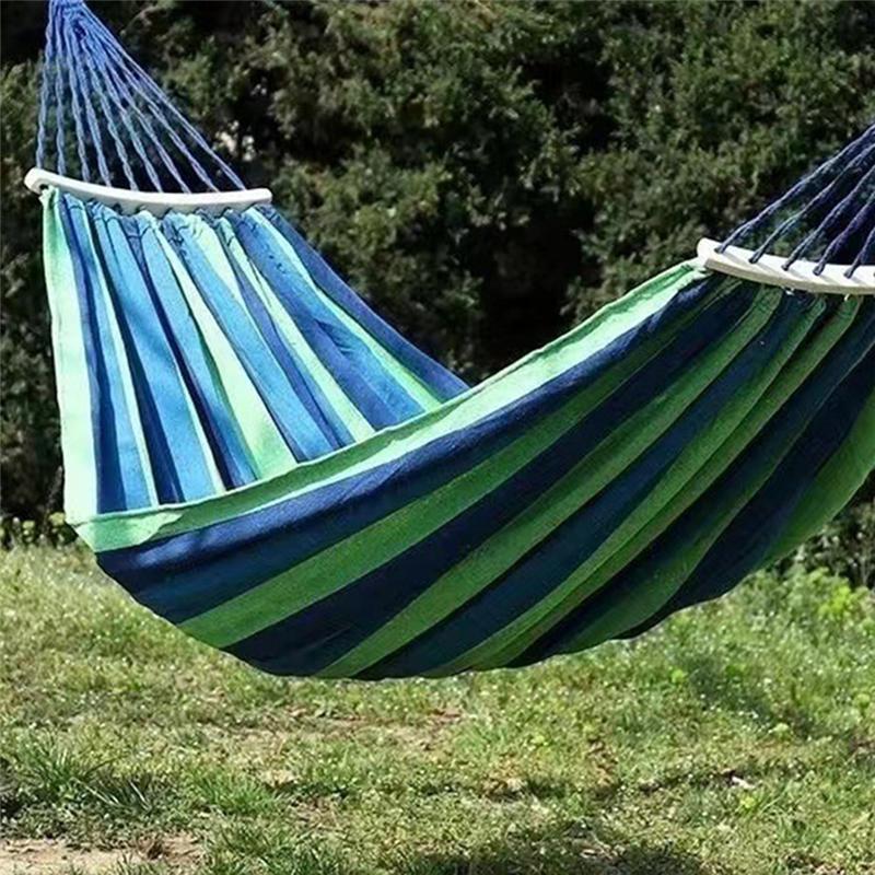 Good-Portable Hammock Camping Thicken Swinging Chair Outdoor Hanging Bed Canvas Rocking Chair Not With Hammock Stand