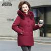 Xuezhongfei Women's Mid-Length Down Jacket with Hooded Fox Fur Collar