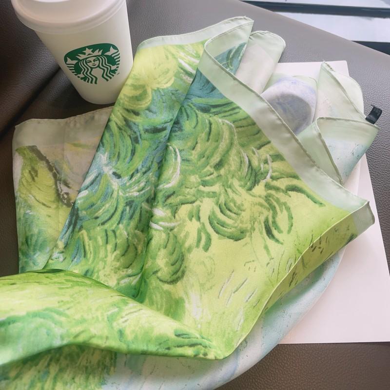 Modenäsduk Halsdukar Kvinnor Fyrkantiga Hradband Små Sjalar Wraps Sacrfs 70x70cm