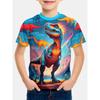 Mode Herren Kinder Kleidung Rundhals Kurzarm 3D Lässig Farbdruck Lässiges Kurzarm Rundhals T-Shirt