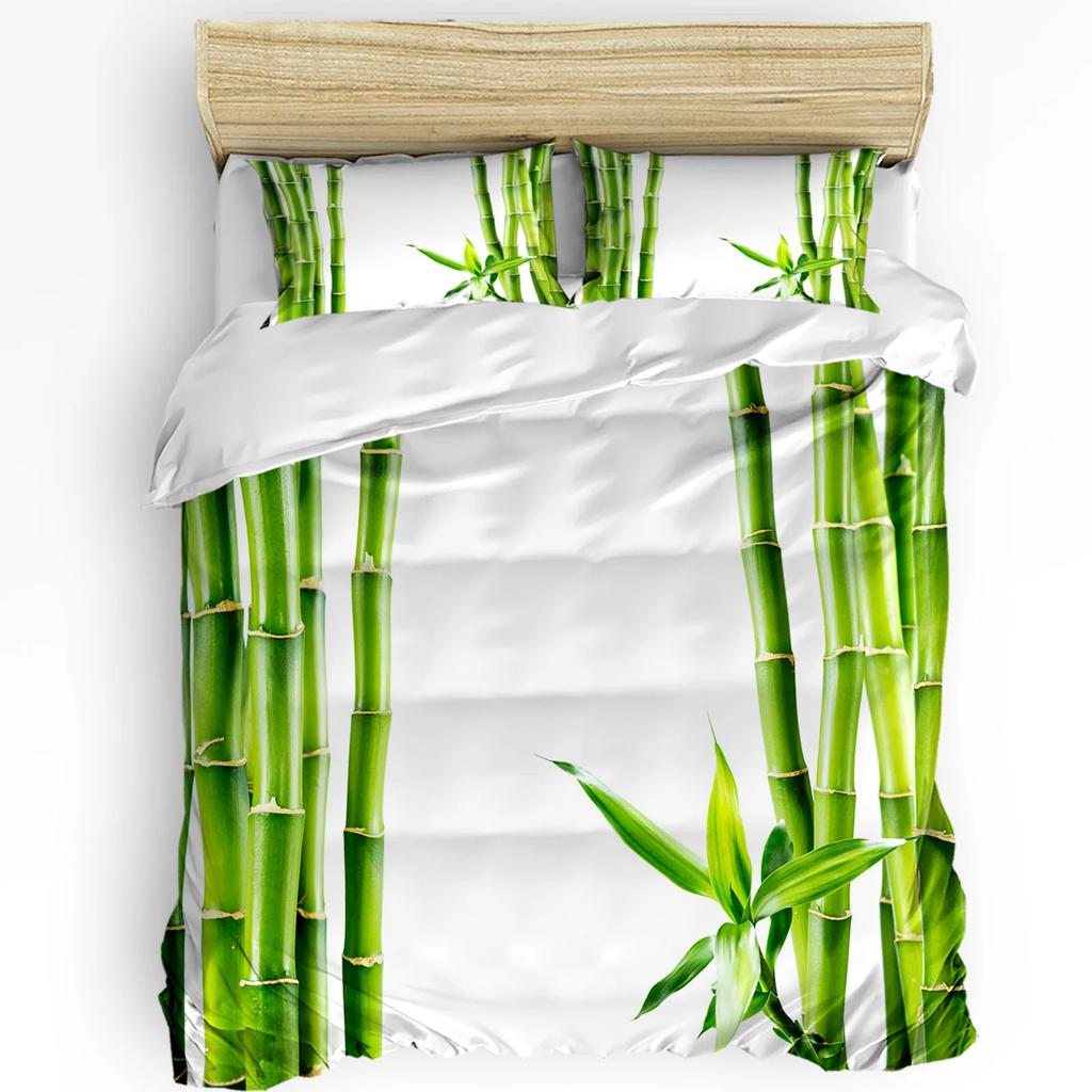 Comforter Bamboo House Decor Bedding Set Comforter Pillow Shams Bamboo Pattern In Traditional Chi Bedding Double Bed Set