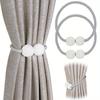 2/4pcs Magnetic Curtain Straps. Double as decorative ropes with a classic tie design for home & office.