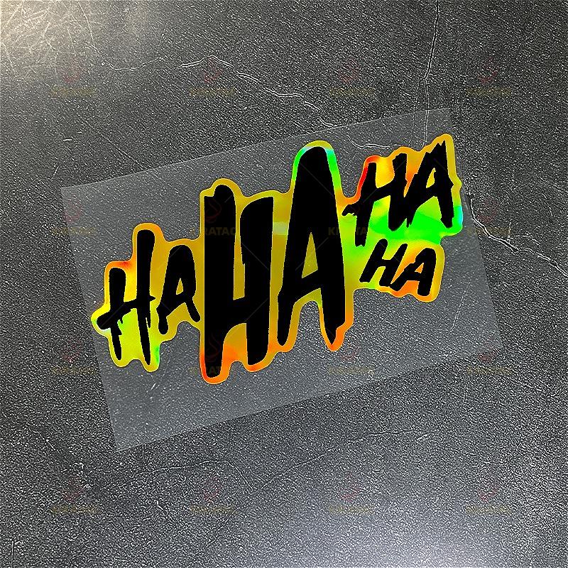 1pc HAHAHA Motocycle Stickers Waterproof for Motocycle Helmet Fairing Windshield Car Window Scooter Body Universal Vinyl Decals