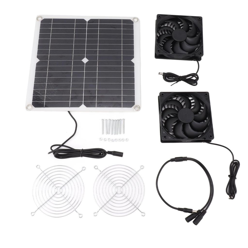 Solar Panel Fan Solar Pet House Ventilation Energy Low Shed Kit, Fan, Fan, Saving, Noise, Greenhouse,