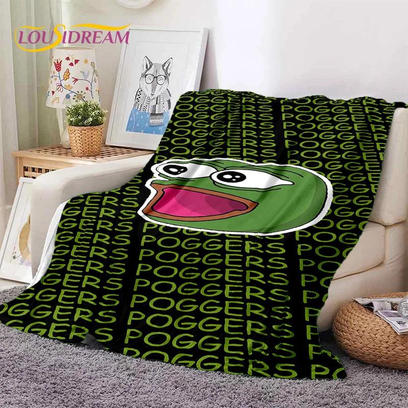 Cartoon Pepe The Frog Face HD Soft Flannel Blanket for Beds Bedroom Sofa Picnic,Throw Blanket for Cover Outdoor Leisure Nap Gift