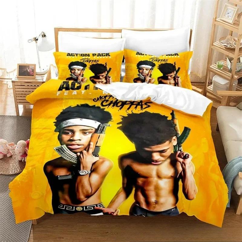 3D NLE Choppa Rapçi Yatak Takımı, Nevresim Yorgan Yatak Takımı Yorgan Kılıfı Yastık Kılıfı, King Queen Tek Boy Erkek Çocuk Kız Çocuk Yetişkinler