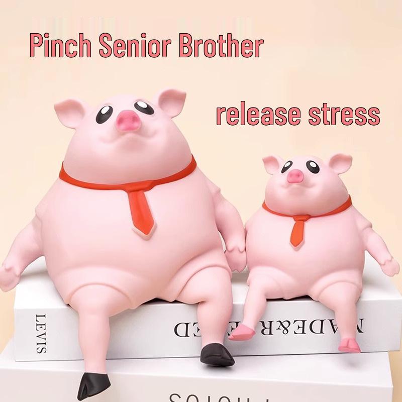 

Stress Relief Pink Pig Squishy Toy - Slow Rebound, Fun Decompression Artifact Small Sand Pig рожевий