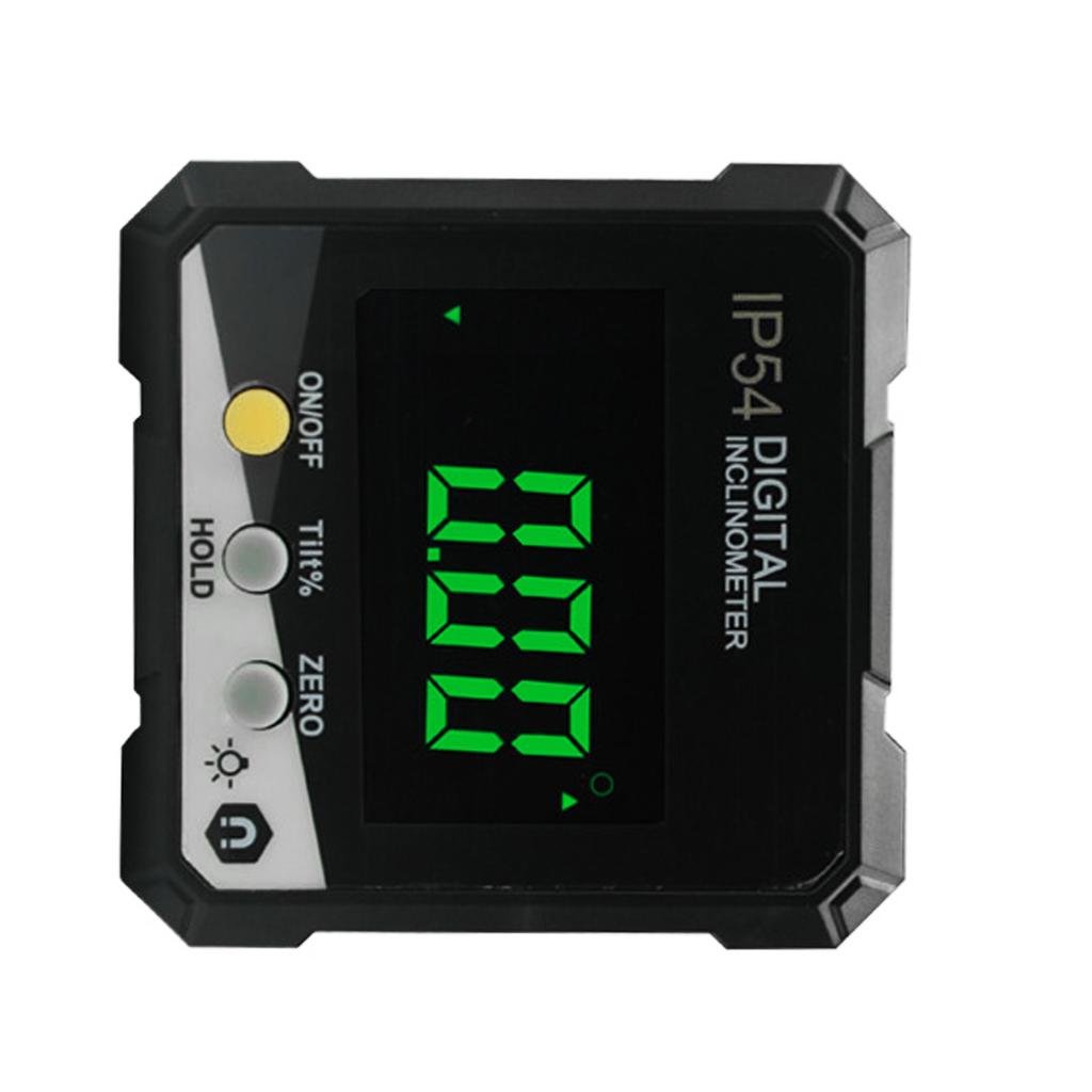 Digital Inclinometer 4x90 Degrees  Measurement IP54 LCD Screen Magnetic Digital Display Angle Meter Gauge Yellow DLW30D