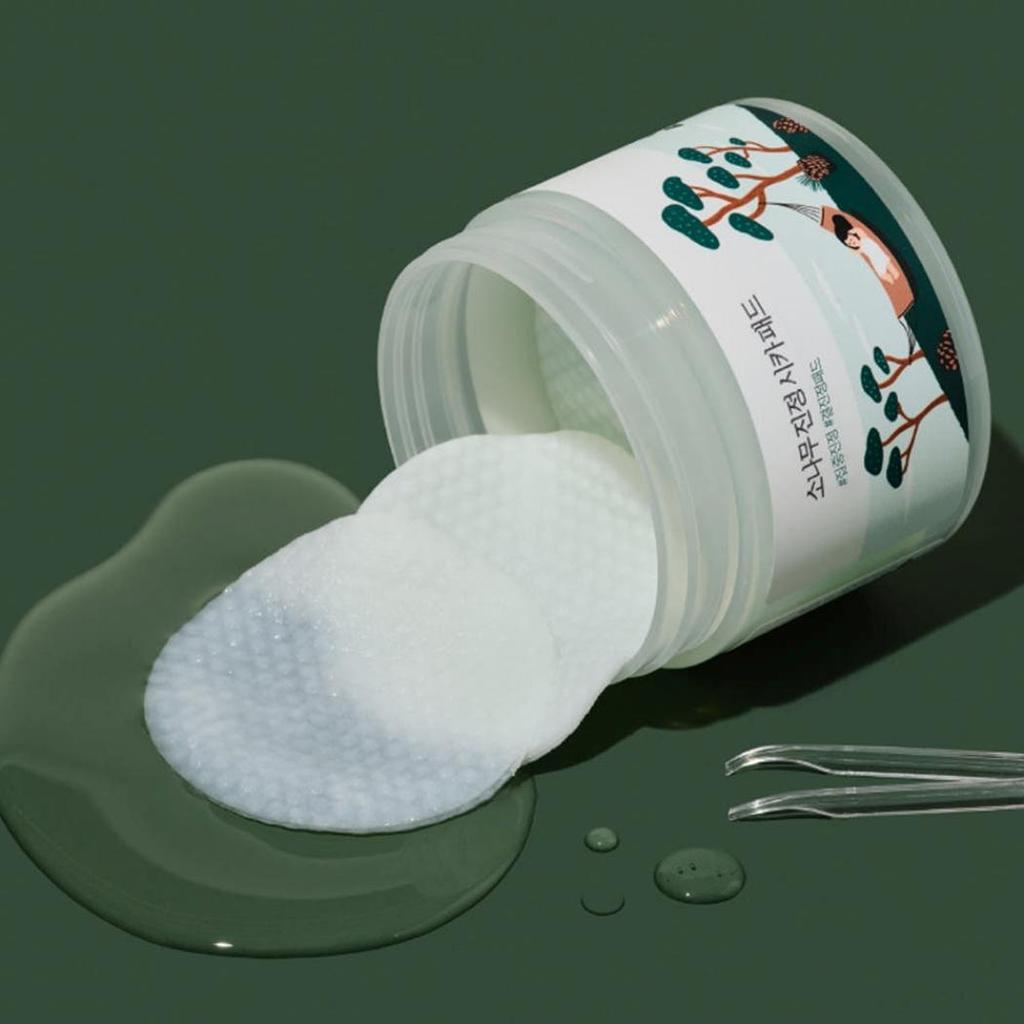 ROUND LAB Pine Calming Cica Pad Soothing Hydrating Toner Pads 50 Pads 195ml