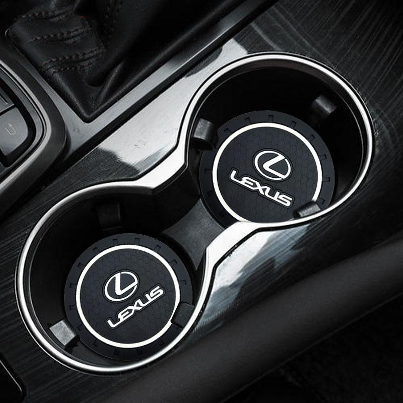Posavasos Antideslizante para Coche Ranura para Taza de Agua Cojín Antideslizante Accesorios Para Lexus IS250 IS200 CT200h GS300 LS430 RX450h LX570 IS300 ES RX LS