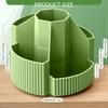 Multifunctional Rotating Desk Organizer Spacious Storage For Pens Scissors School Office Supplies