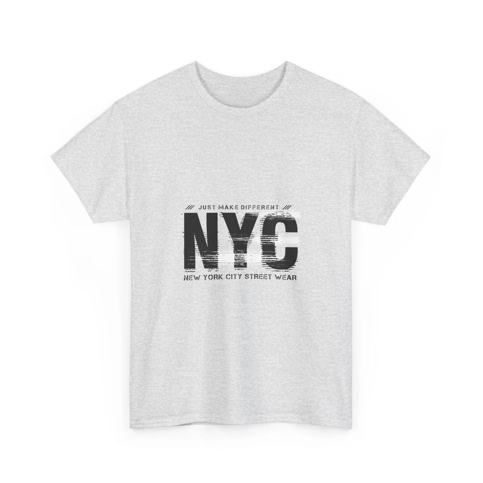 NYC Distressed Logo Tee | New York City Streetwear, Quality Cotton T-Shirt NYC 4XL