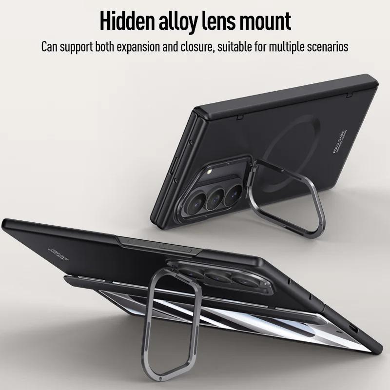 For Samsung Galaxy Z Fold 8Ultra With Privacy Tempered Glass Film Full Protect Ultrathin Case Spring Hinge Camera Holder Cover
