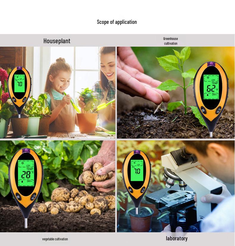 High Precision pH & Moisture Tester for Soil Acidity, Alkalinity, and Nutrient Levels In Gardening and Plants