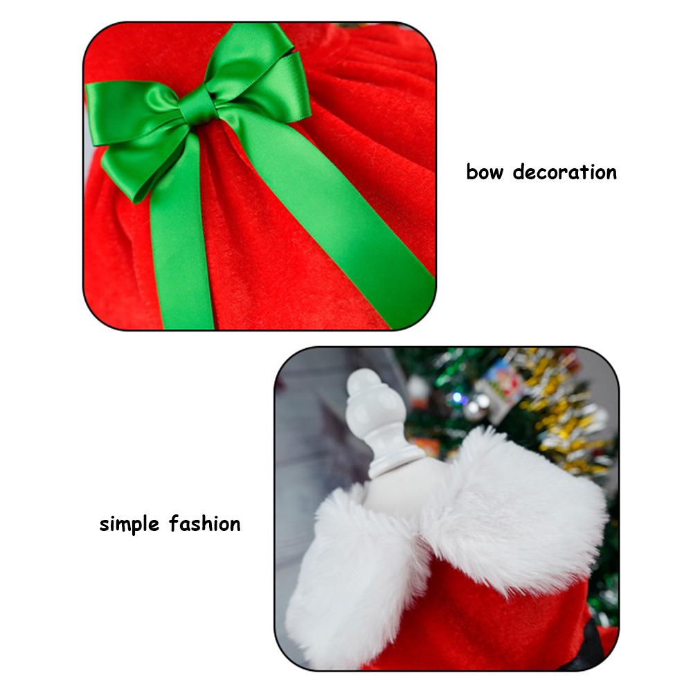 Christmas Pet Dresses Holiday Party Gifts Costume Santa Kitten Red Princess Skirt for Small Dogs Cats Sphynx Chihuahua Outfits