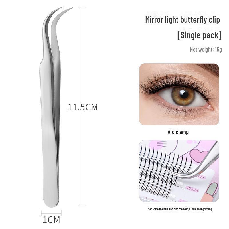 Goldfeder Falsche Wimpern Pinzetten Set - Grafting & Curling Beauty Tools