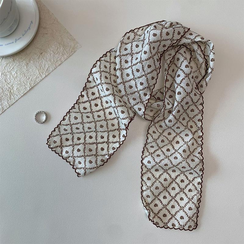 Early Spring Hot Selling New Slim Scarf High-end Versatile Retro Long Strip Neck Protection Multifunctional Fashionable Decoration