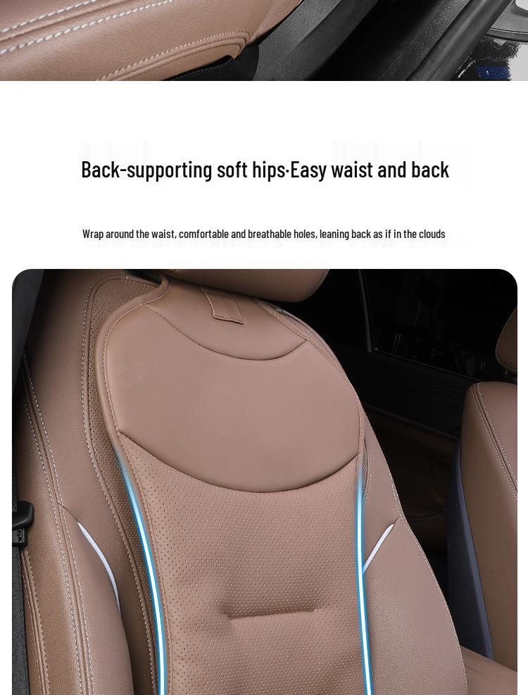 Xiaomi Ventilated All-Season Car Seat and Lumbar Support Cushions for Mercedes-Benz and BMW, with Integrated Rear Seat Trim.