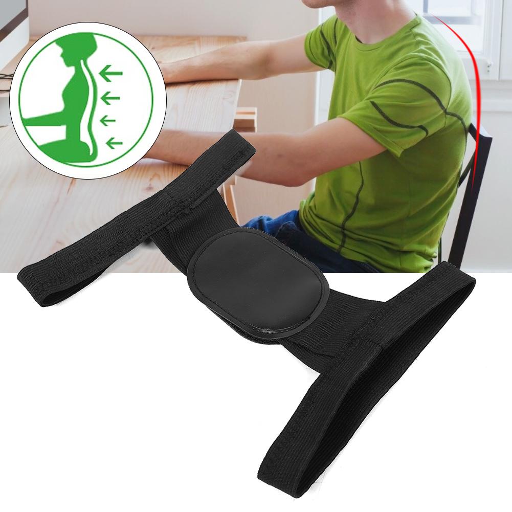 Adult Unisex Posture Corrector Brace Back Spine Support Hunchback Correction BeltBlack S