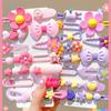 14Pcs/Set Fashion Cute Hair Clip Rabbit Bows Barrettes Lovely Heart Shaped Side Clip for Children