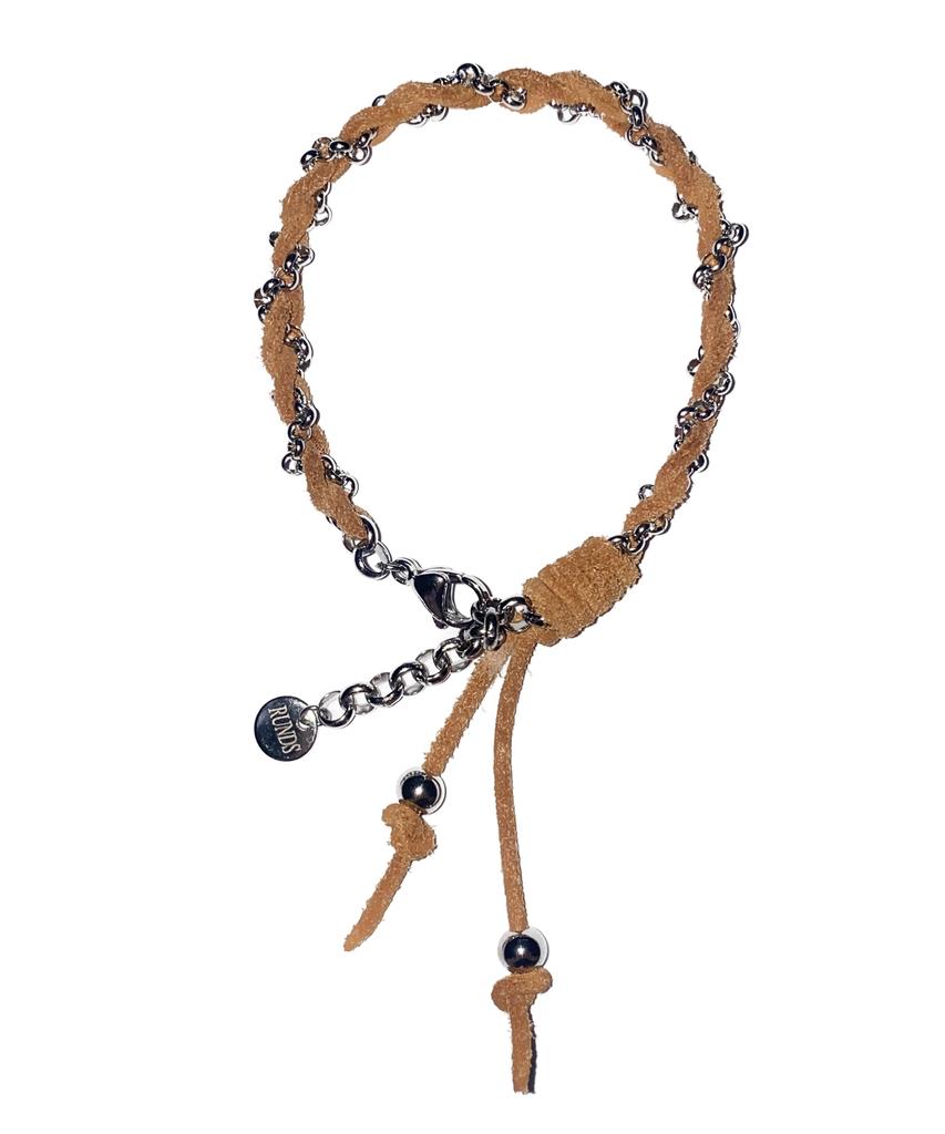 Runds Suede Chain Bracelet (Brown)