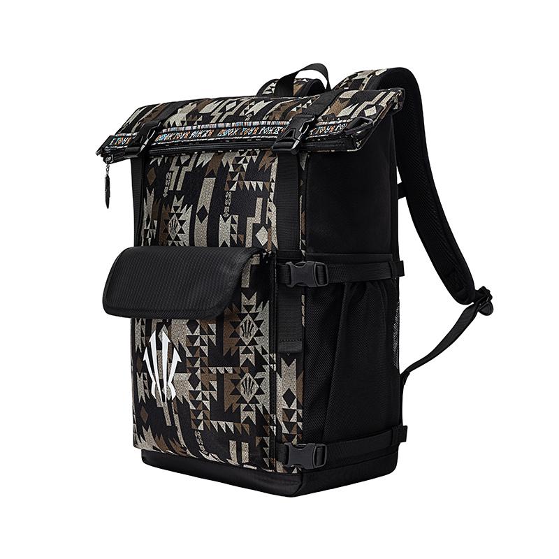 Anta Kyrie Basketball Series Fashion Trend Large Capacity Fabric Backpack Unisex Backpack Black 192541153-2