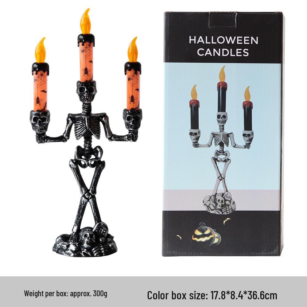 Halloween LED Ghost Hand Skull Candle Lamp Decoration