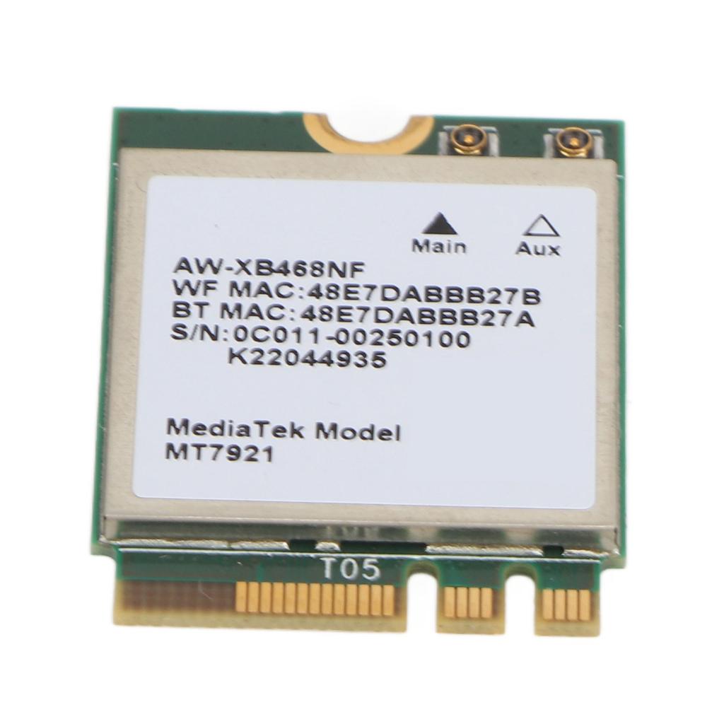 MT7921 NGFF M.2 Network Card 1800Mbps 2.4Ghz 5Ghz Dual Band WiFi Wireless Card for Windows 10 11