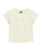 Malittepeulangsowajeobeo W Flower Classic Logo Cap Sleeve Slim Crop Tee Cream