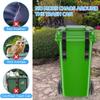 2 Pcs Trash Can Locks, Black Polyester Bin Lid Locks with Stainless Steel Spikes, Universal Fit, Easy Single Hand Release