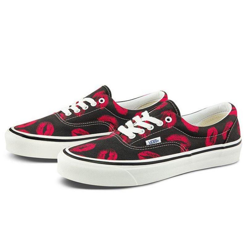 Vans Era 95 Dx Valentine's Day unisex low-top skate shoes black red VN0A2RR145T
