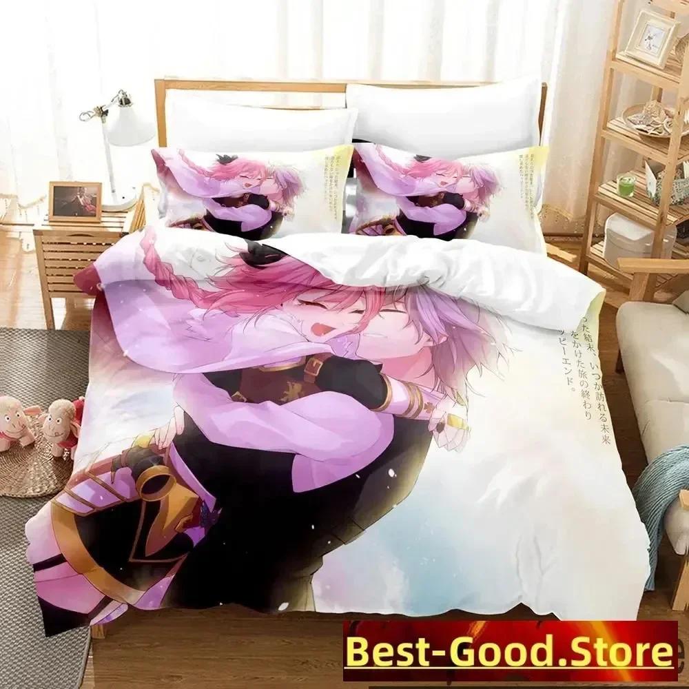 3D Print Fateapocrypha Astolfo Anime Bedding Set Duvet Cover Sheet Printed Pillowcase Bed Full Queen King Size Comforter Bedroom