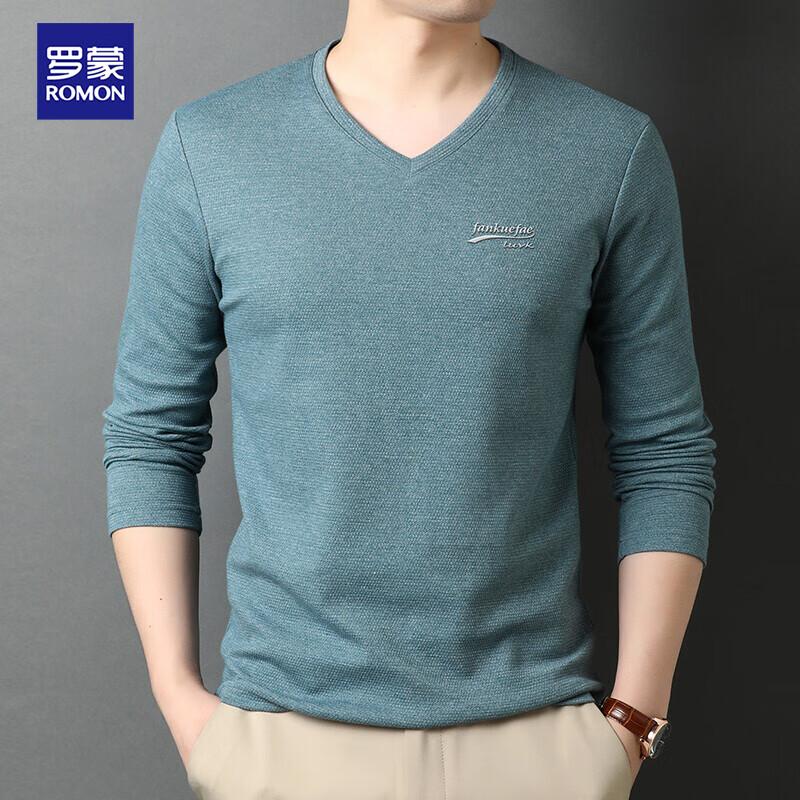 Rommon Men s V-Neck Long Sleeve T-Shirt 185/3XL