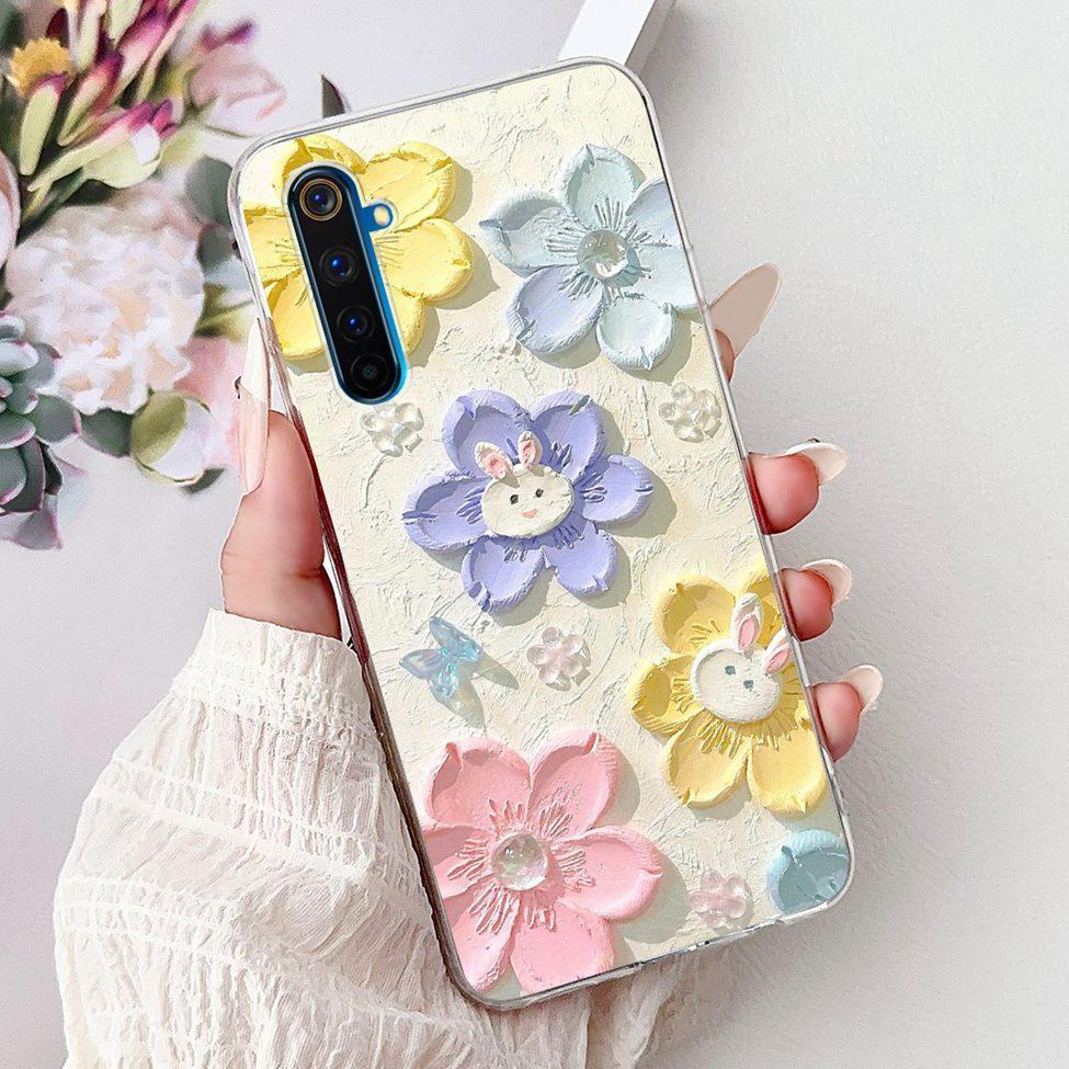 6.6" For Realme 6Pro RMX2061 RMX2063 Back Cover For Realme 6 Pro Case Clear Luxury Fashion Cute Cat Cool Funny Soft TPU Bumper