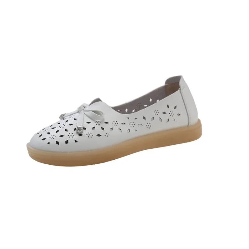 Fashion 2024 Summer New Style Fashionable and Comfortable Loafers Hollow Sandals Flat Bottom Women Work Shoes Casual Platform Shoes