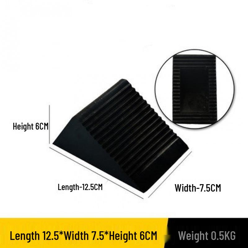 Portable Anti-Slip Rubber Wheel Chocks | Car & Truck Triangle Ramp Stoppers