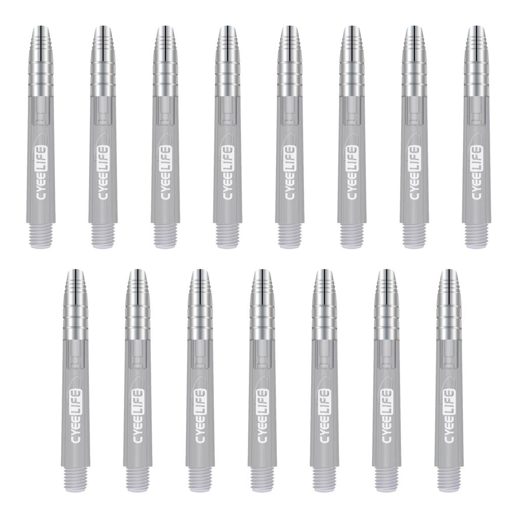 CyeeLife 15 Stück Dartschäfte Schäfte, Aluminium- und Klarplastikteile
