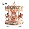 Ferris Wheel Display 2D Acrylic Christmas Tabletop Decoration, Festive Village Scene Ornament Playground Theme with Snowman & Trees, Holiday